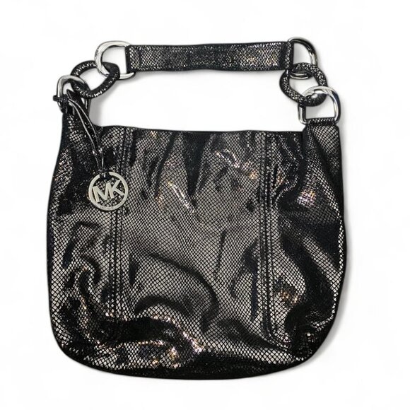 MICHAEL KORS - Black Leather Extra Large Hobo Shoulder Bag - WITH HANG TAG - Picture 1 of 4